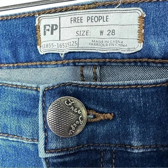 Free People High Rise Skinny Ankle Jeans Size 28 - Picture 8 of 9